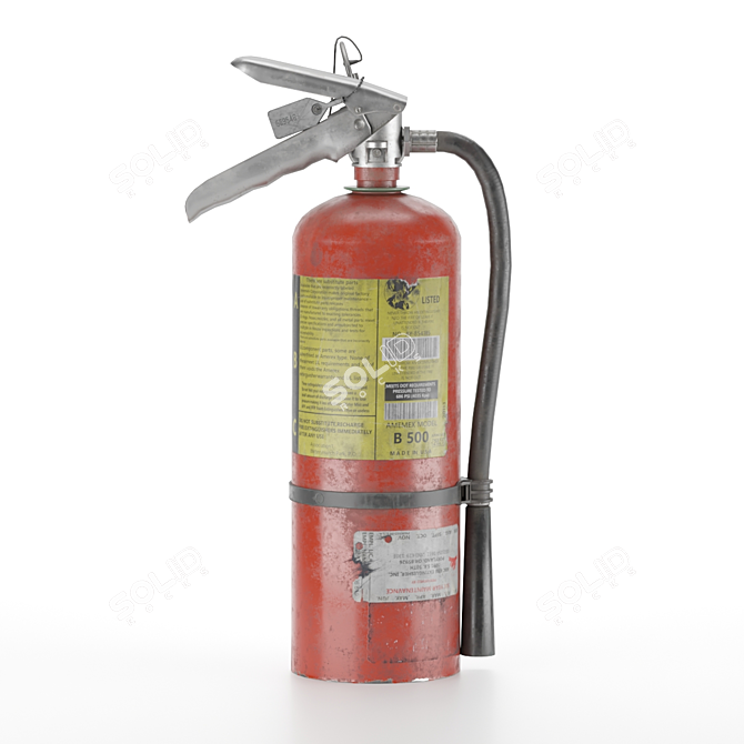 Rescue Ready Used Fire Extinguisher 3D model image 7