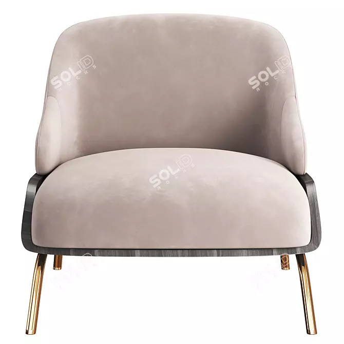 Modern Armchair Brigid 3D model image 2