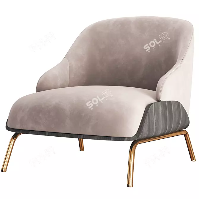 Modern Armchair Brigid 3D model image 3