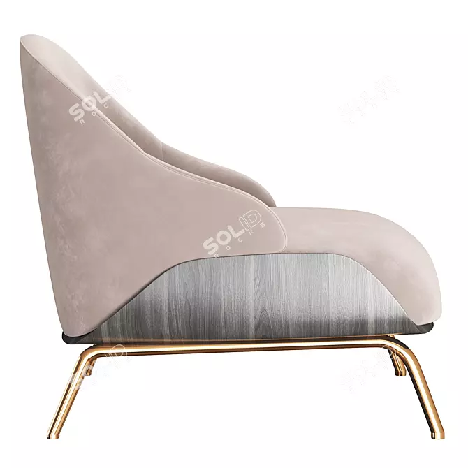 Modern Armchair Brigid 3D model image 5