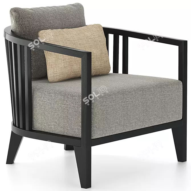 Contemporary GOBA Armchair 3D model image 1