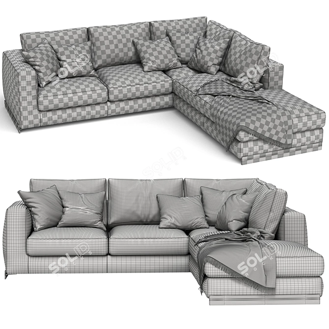 Arflex Rendez Vous Modern Sofa 3D model image 3