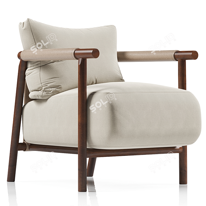 Nathy Diter: Stylish Italian Chair 3D model image 1