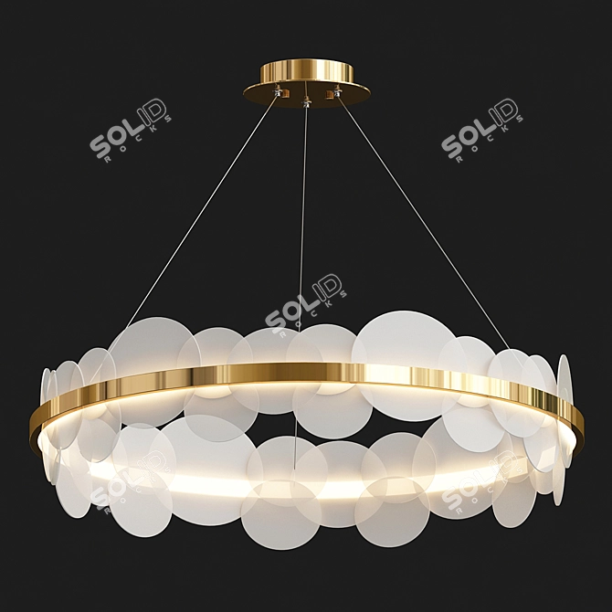 Elegant Illumination with Bollarm Chandelier 3D model image 1