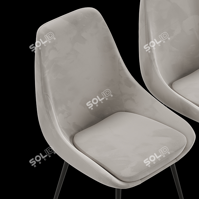 Zara Home Table & East Side Chair Set | Stylish Furniture 3D model image 2