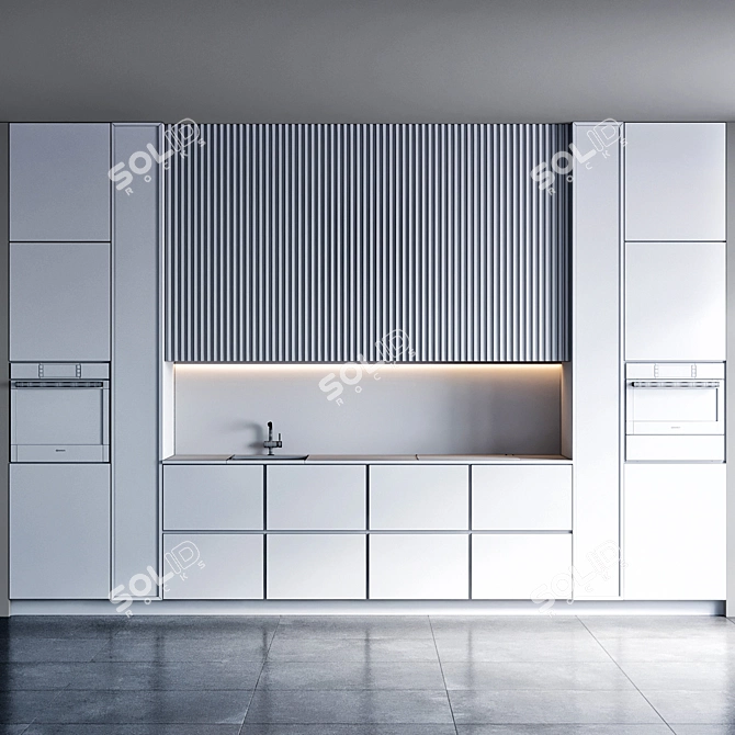 Modern Kitchen Design: 3D Model 3D model image 4