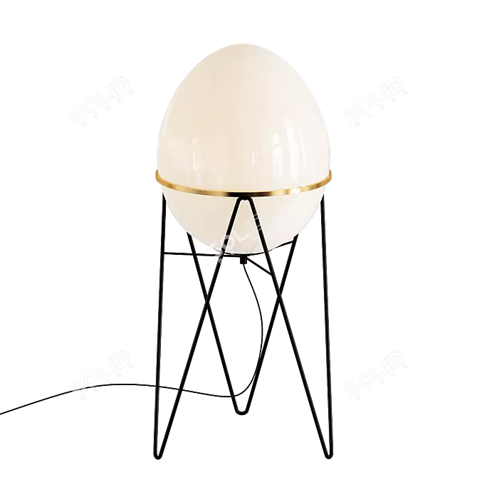 Stilnovo Opaque Glass Egg Lamps 3D model image 1