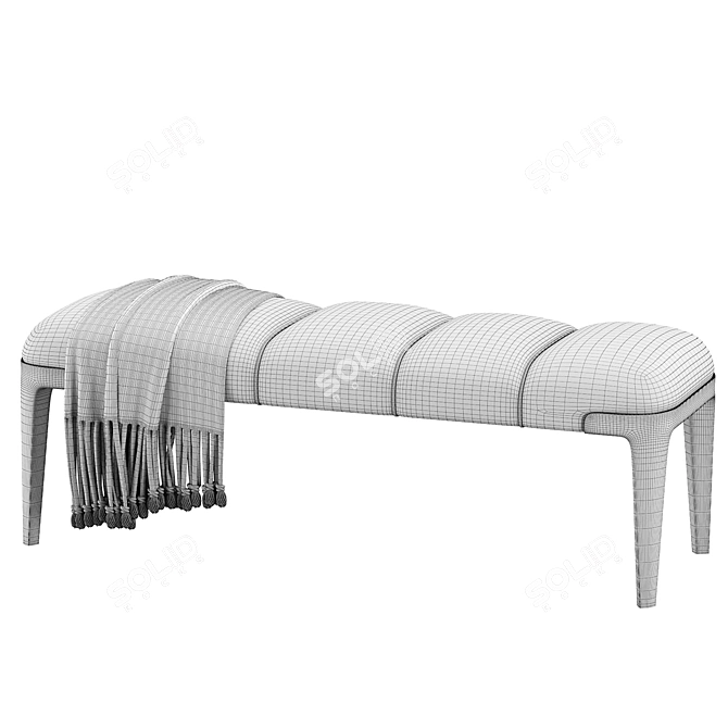 Langley Bench by Ulivi Salotti | Modern and Luxurious Seating 3D model image 6