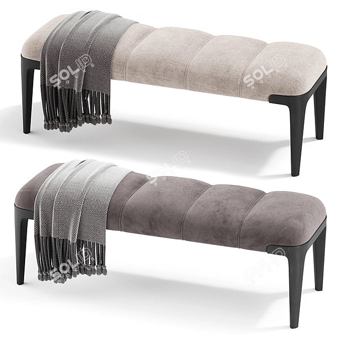 Langley Bench by Ulivi Salotti | Modern and Luxurious Seating 3D model image 7
