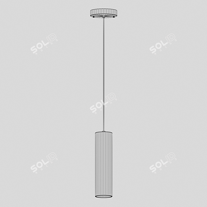 Sleek Marble Pendant Lights 3D model image 5