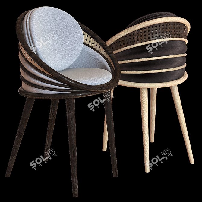 Sleek Ndebele Chair: Modern Design 3D model image 1