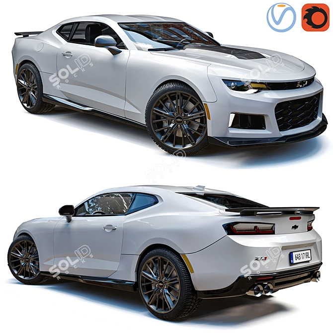 Ultimate Powerhouse: Camaro ZL1 3D model image 1