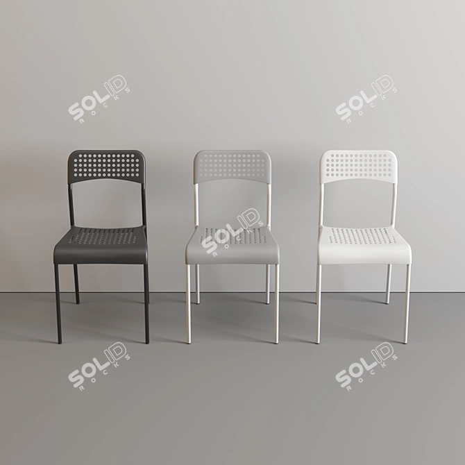 Minimalist Chair: IKEA ADDE 3D model image 2