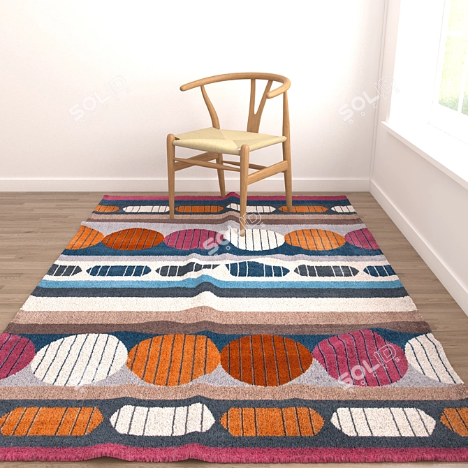 Versatile Rug Set - 8 Premium Designs 3D model image 3