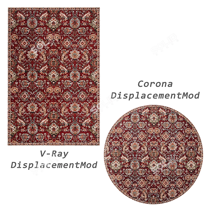 Luxury Rug Set - 8 Exquisite Designs 3D model image 2