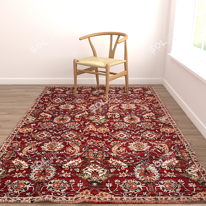 Luxury Rug Set - 8 Exquisite Designs 3D model image 5