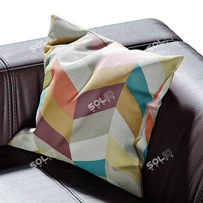 Sleek Leather Sofa: KLIPPAN by Ikea 3D model image 2