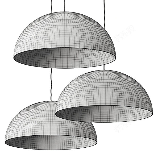 Modern Aurora Pendant Lamp 3D model image 2