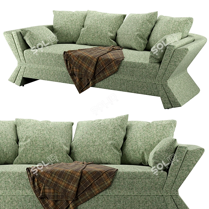 Victorian-Inspired Chianti Sofa 3D model image 1