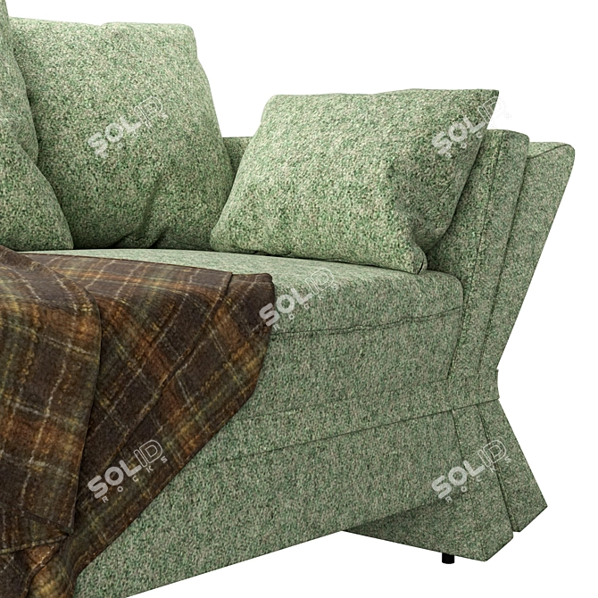 Victorian-Inspired Chianti Sofa 3D model image 6