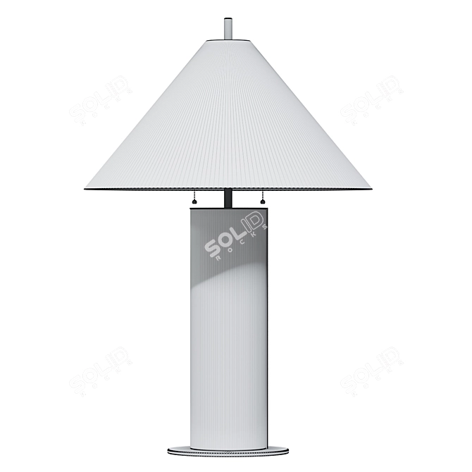Natural Linen Remi Table Lamp 3D model image 2