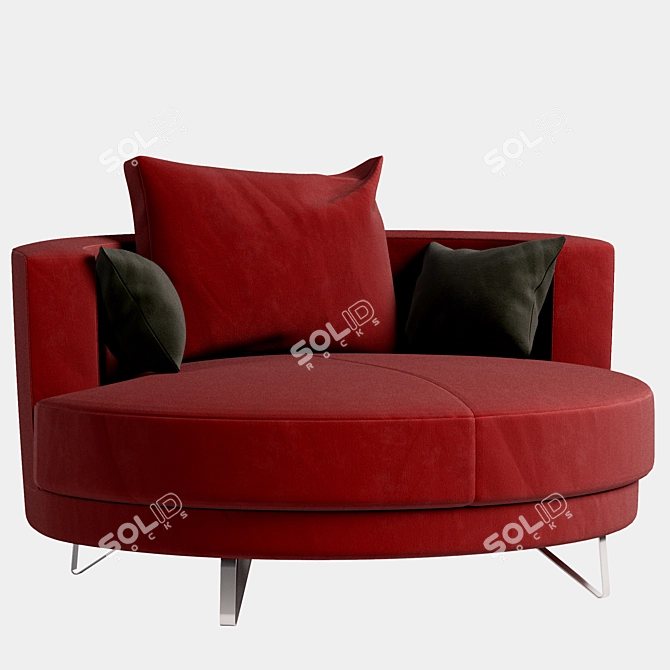 Modern Reddeboo Upholstered Chair 3D model image 2