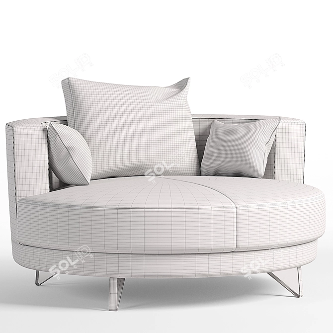 Modern Reddeboo Upholstered Chair 3D model image 3