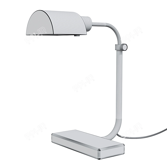 Elegant Polished Nickel Desk Lamp 3D model image 2