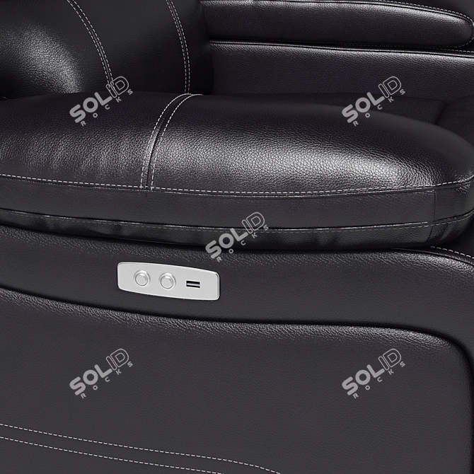 Luxury Leather Reclining Loveseat 3D model image 4