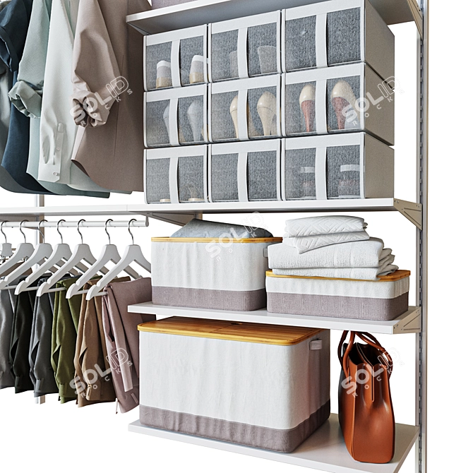 BOAXEL RABBLA Wardrobe Box: Clothes & Shoes Storage 3D model image 2