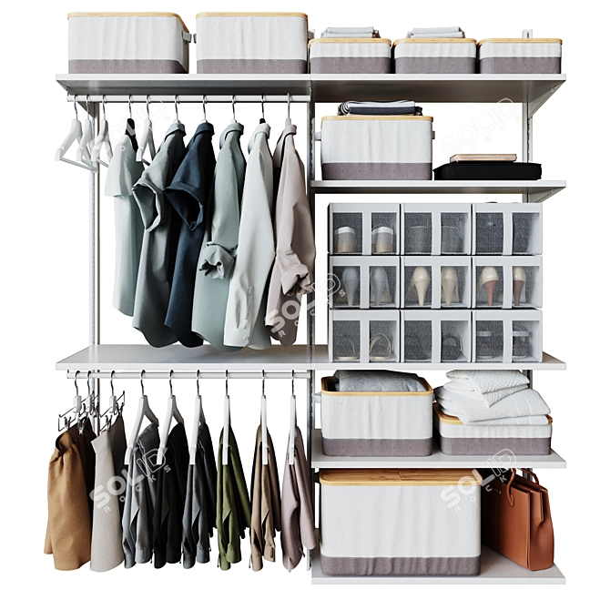BOAXEL RABBLA Wardrobe Box: Clothes & Shoes Storage 3D model image 7