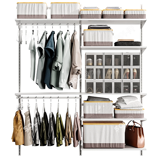 BOAXEL RABBLA Wardrobe Box: Clothes & Shoes Storage 3D model image 8