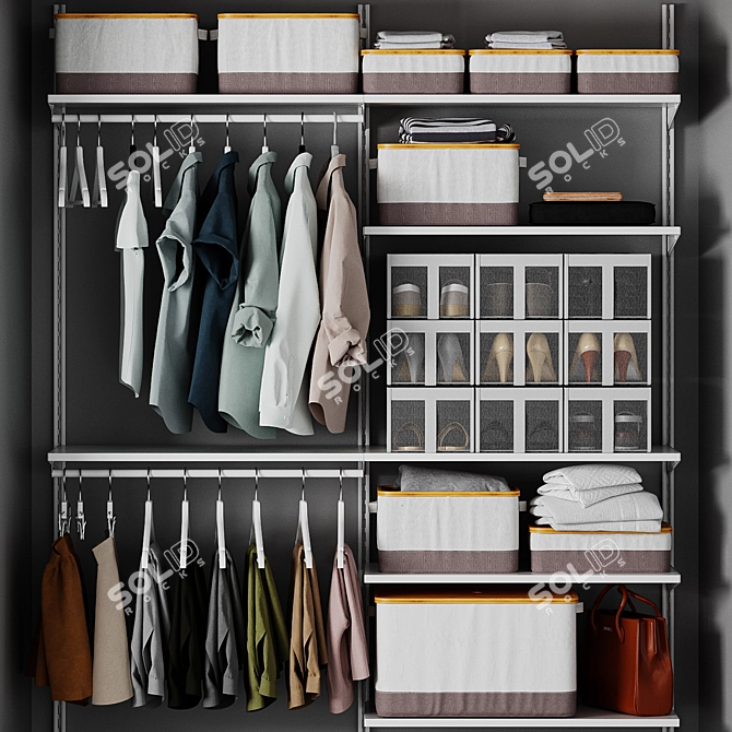 BOAXEL RABBLA Wardrobe Box: Clothes & Shoes Storage 3D model image 9