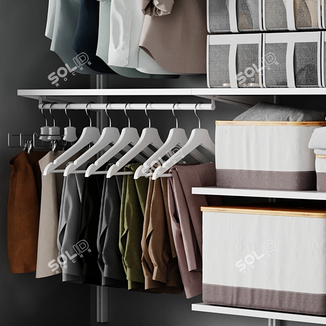 BOAXEL RABBLA Wardrobe Box: Clothes & Shoes Storage 3D model image 11