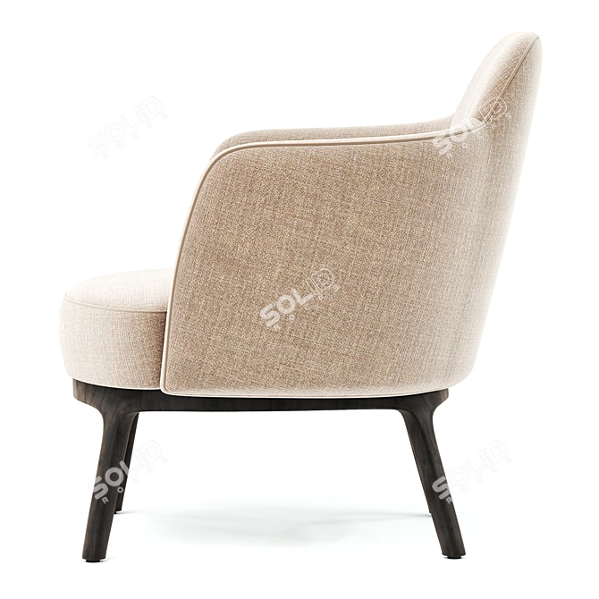 Elegant LUCYLLE Armchair: Stylish Comfort for Your Space 3D model image 6