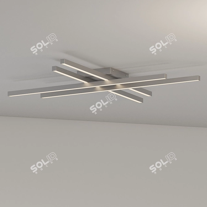 Parallax Square LED Suspension: Sleek and Stylish Illumination 3D model image 2