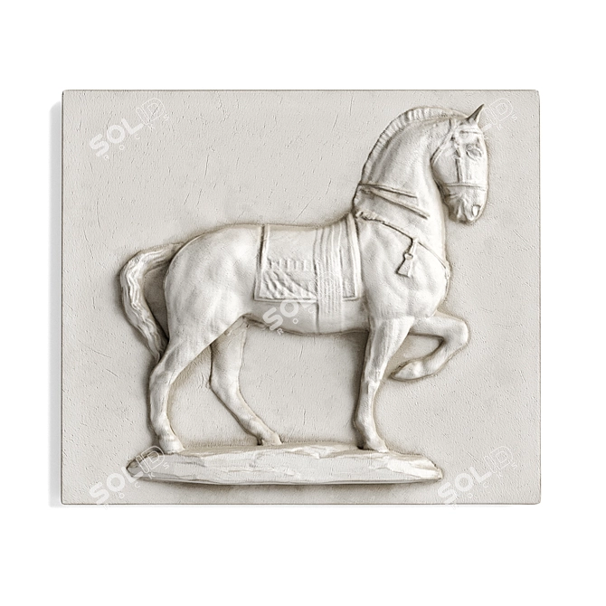 Elegant Equine Wall Art 3D model image 1