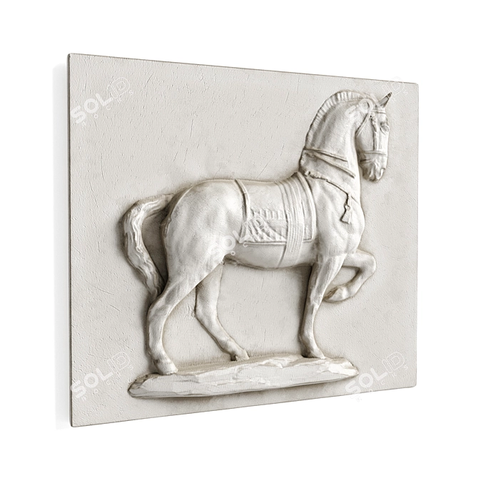 Elegant Equine Wall Art 3D model image 2