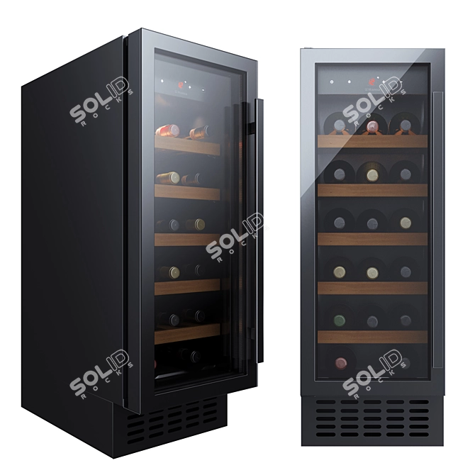 Hansa FWC30201B Wine Cabinet: Elegant Storage Solution 3D model image 2