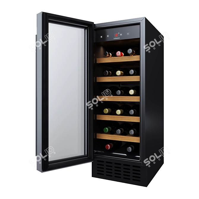 Hansa FWC30201B Wine Cabinet: Elegant Storage Solution 3D model image 3