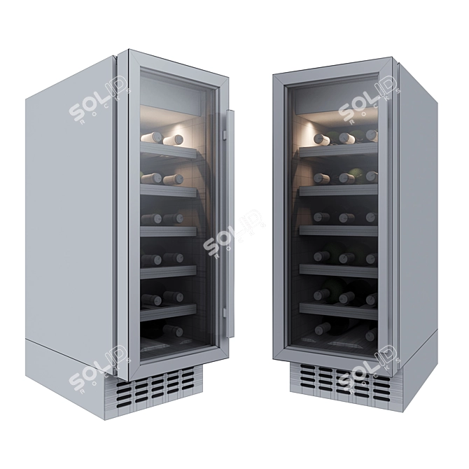 Hansa FWC30201B Wine Cabinet: Elegant Storage Solution 3D model image 4