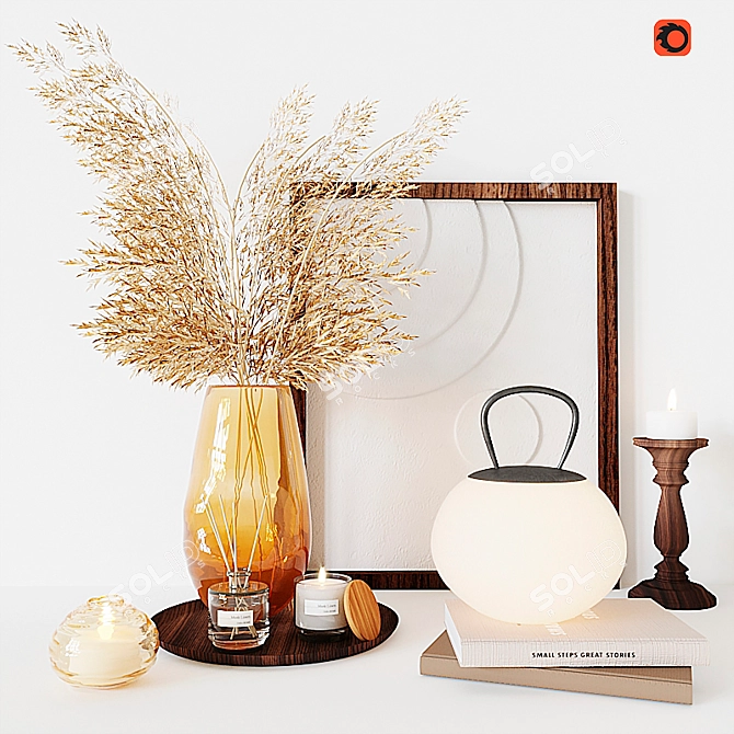 Title: Zara Decor Set: Elegant Home Accents 3D model image 7