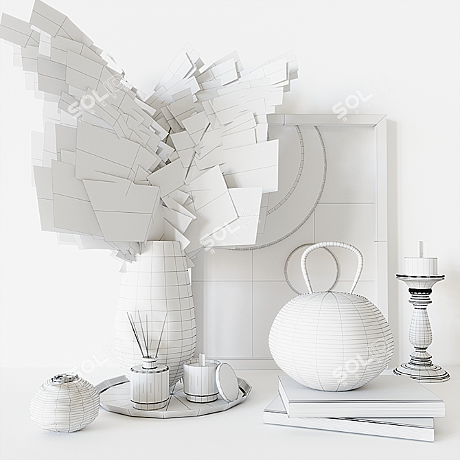 Title: Zara Decor Set: Elegant Home Accents 3D model image 16