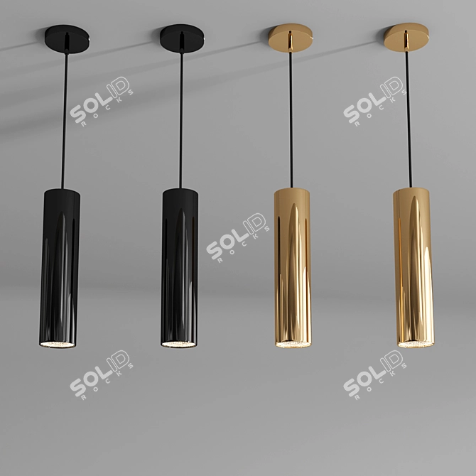 Sleek Panzeri One Pendant 3D model image 2