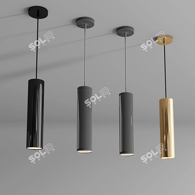 Sleek Panzeri One Pendant 3D model image 3