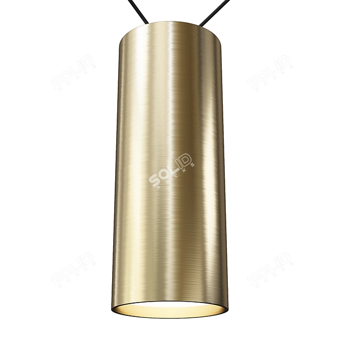 Elegant Brass Chandelier 3D model image 2
