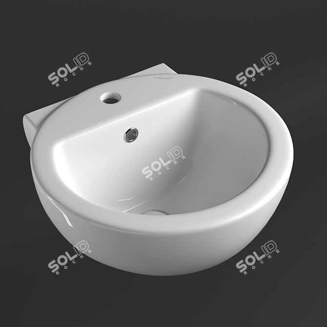 Sanita Luxe Art Pedestal Washbasin 3D model image 1