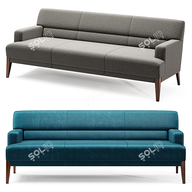 Brompton Sofa: Handcrafted Comfort 3D model image 7