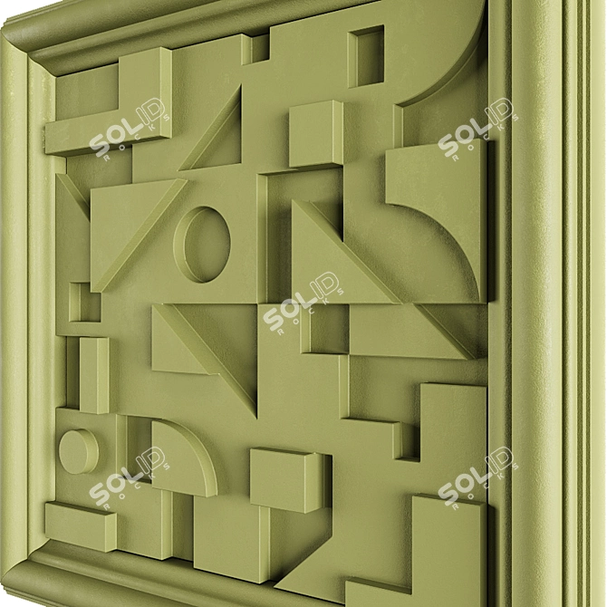  Geometric Wall Relief: Limited Edition 3D model image 5