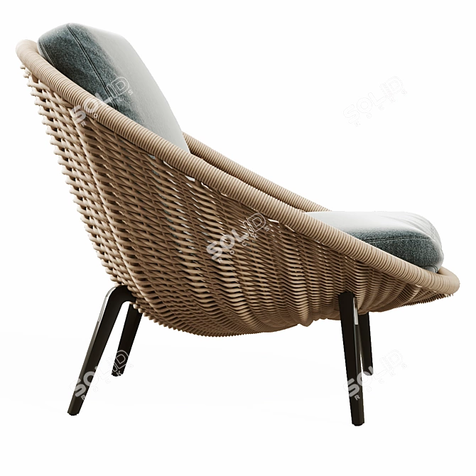 Luxury Outdoor Seating: Minotti Lido Cord Armchair 3D model image 3